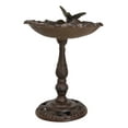 thumbnail image 6 of Rustic Cast Iron Hummingbird Perching On Flower Garden Bird Feeder Bath 10.5"H, 6 of 9