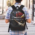 thumbnail image 6 of Goofa American Bald Eagle Warrior Pattern 17in Student Backpack - School, Travel, Work Bookbag -Laptop Backpack,Water Resistant College School Computer Bag, 6 of 6
