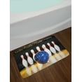 thumbnail image 2 of Bowling Party Bath Mat, Blue Abstract Ball on the Lane Pins Close Up View Sports Leisure Time Game, Non-Slip Plush Mat Bathroom Kitchen Laundry Room Decor, 29.5 X 17.5 Inches, Multicolor, Ambesonne, 2 of 2