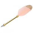 thumbnail image 4 of Pluma de pluma dorada y rosa Fuente comercial sumergida en tinta Caligrafía elegante británica retro, 4 of 11