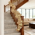 thumbnail image 5 of 2PCS 69'' Autumn Pumpkin Maples Leaf Garland - Thanksgiving Halloween Mantle Fireplace Farmhouse Harvest Decorations for Home Outdoor Indoor Porch, 5 of 6