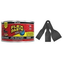 Flex Seal Flex Black Paste 1lb Jar with Allway Tools Putty Knives 3 Pack (1.5", 2", 3")