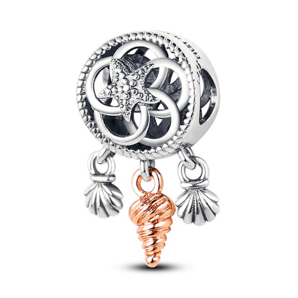 Plata Esterlina 925 Flor De Primavera Libélula Mariposa Tortuga Estrella De Mar Cuelga Encanto Cuentas Ajuste MULA Pulsera Joyería Original Gao Jiahui unisex