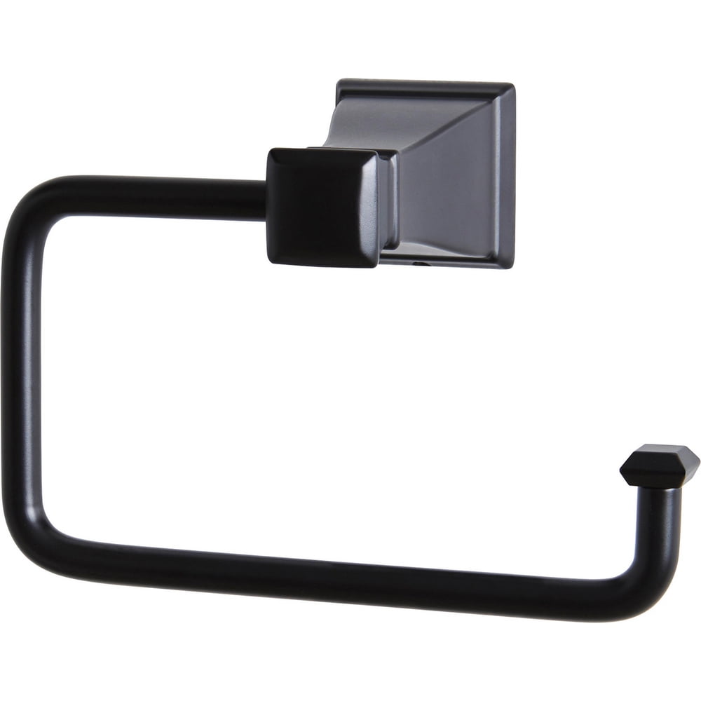 Better Homes & Gardens Chandler Euro Toilet Paper Holder, Matte Black