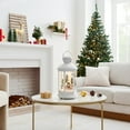 thumbnail image 6 of Danya B. Tabletop Christmas Holiday Winter Scene Falling Snow Music Snowglobe Diorama Lit Lantern Decoration - White, 6 of 10
