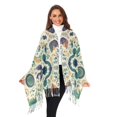thumbnail image 3 of FORMRS Womens Scarf Winter Soft Long Big Warm Shawls Wrap Tassel Scarves, Green Animals Pattern, 3 of 9