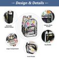 thumbnail image 3 of Iauyy Clear Backpack Heavy Duty PVC Transparent Backpack for College Workplace, Spring Floral Patterns, 3 of 8