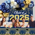 thumbnail image 5 of LEJHVAQK 2026 Graduation Decorations Set: Royal Blue & Gold Backdrop, Class of 2026 Banner & Balloon Arch Kit, Premium Party Supplies for High School & College Celebrations, 5 of 9