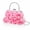 Mainly Pink, variant on Dark Blue Women Evening Clutch Small Floral Satin Purse with Detachable Strap for Wedding Party Prom
