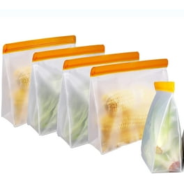 24 Pack Food Storage Bag Freezer Bags Reusable Silicone Storage Bags BPA Free 24Pack 8 Gallon Bags 8 Sandwich Bags 8 Snack Bags Walmart