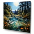 thumbnail image 2 of Designart "Azure Mirrors on the River II" Lakes & Rivers Wall Art Print, 2 of 5