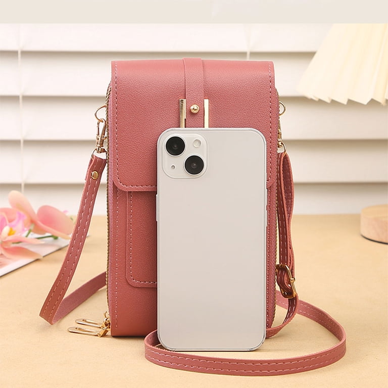 Revlrostre Anti Theft Leather Bag, Touchscreen Phone Crossbody Bag
