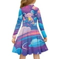 thumbnail image 3 of DISNIMO Galaxy Axolotl Dresses for Kids Star Dress Girl Long Sleeve Skater Dress Girls 4-5 Party Dresses Kids Animal Dresses with Collars for Girls Dresses Midi Length Girls Dress Clothing Set, 3 of 7