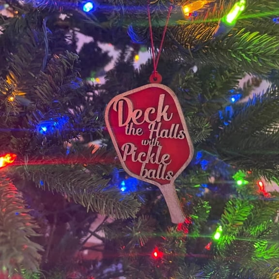 Deck the with Pickleballs Ornament for Christmas, Perfect Gift for Pickleball Lovers, Special and Unique Gift,1 * Pickleballs Ornament
