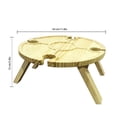 thumbnail image 4 of Inteprter Mesas de para exteriores, de Picnic plegable con soporte de vidrio, estante para copas de vino 2 en 1, de vino, de Mostrada Inteprter HA005456-00B, 4 of 6