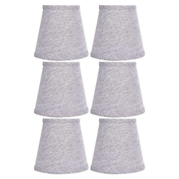Lampshade,6PCS Fabric Lampshade Silvery Lampshade Fabric Lampshade Enhanced Durability