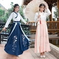 thumbnail image 2 of Hanfu-Hanbok chino para mujer, disfraz para adulto, estudiante Ming, Sarong, largo de cintura mejorado, conjuntos de cuello diario, vestido de fiesta, 2022, 2 of 5