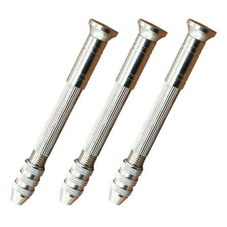 Masteelf  3 Pcs Precision Hand Drill Cordless Electric Screwdriver Work Silver