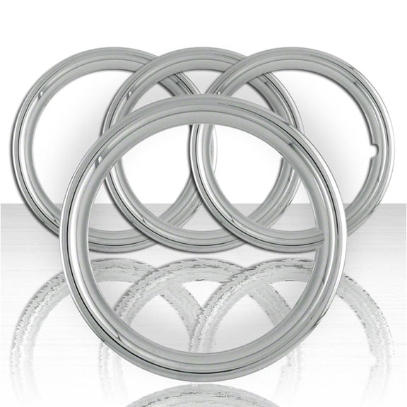SET OF 4 16" CHROME WHEEL TRIM RINGS BEAUTY RIMS RING RIM TIRE BANDS for GM