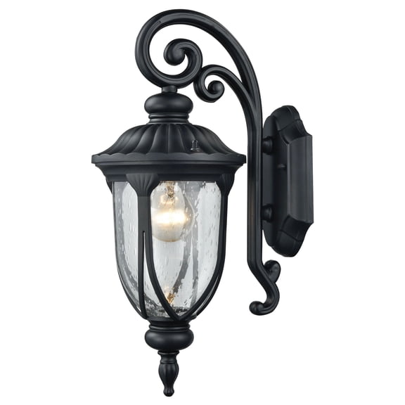 Elk Home 7-Inch Wide Outdoor Derry Hill Wall Sconce, Matte Black