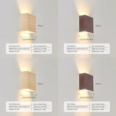 

DUFDERIA LED Wood Grain Wall Lamp And Down Luminous Art Background Aisle Corridor Hallway Stairs Balcony Wall Atmosphere Lamps