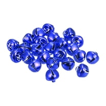 Jingle Bells, 5/16"(8mm) 80 Pack Small Bells for Crafts DIY Christmas, Dark Blue