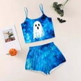 thumbnail image 2 of CAUYDY Halloween Pajamas Women Set 2 Piece Sexy Sleepwears Tank Tops and Shorts Sets Pjs Loungewear Pajamas(A02-Blue,XXL), 2 of 8