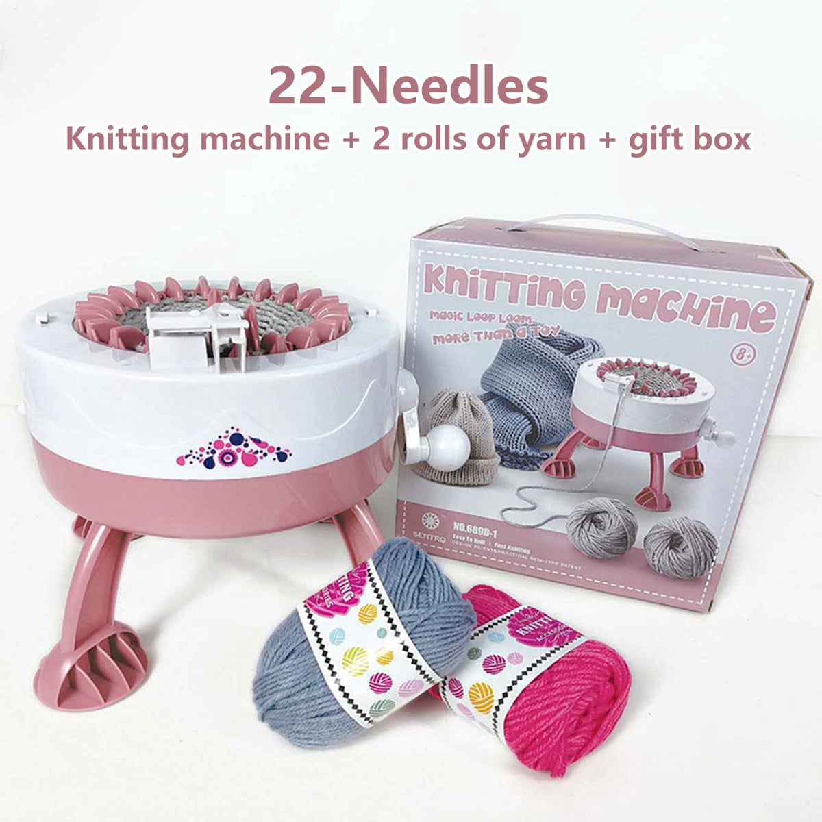 SALYWEE 22 Needle Smart Round Board Rotary Knitting Loom — DIY Creative Wool Weaving Machine for Adults, Children & Beginners