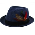 thumbnail image 5 of Epoch hats Mens Summer Crushable & Packable Straw Fedora Hat, 5 of 35