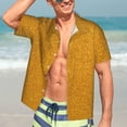 thumbnail image 5 of Lsque Gold Glitter pattern Hawaiian Shirt for Men, Unisex Summer Beach Casual Short Sleeve Button Down Shirts-Medium, 5 of 9