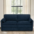 thumbnail image 6 of FamiTOP 69" Comfortable 2 Seater Sofa w/Thick Seat & Backrest Cushion, Chenille Modern Couch with Soft Pillows, Upholstered Loveseat Sofa w/Sturdy Frame for Bedroom, Office, Living Room,Blue, 6 of 7
