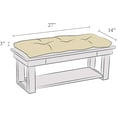 thumbnail image 5 of The Gripper Non-Slip Tufted Bench Cushion for Indoor Furniture, Entryway Storage, Bay Window, Corner Nook or Piano Seat, 27 Inches, Green, 5 of 5