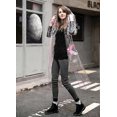 thumbnail image 1 of Nuevo impermeable largo transparente negro transparente para mujer de Eva, tallas L a 3XL, XXXL, color rosa, 1 of 3