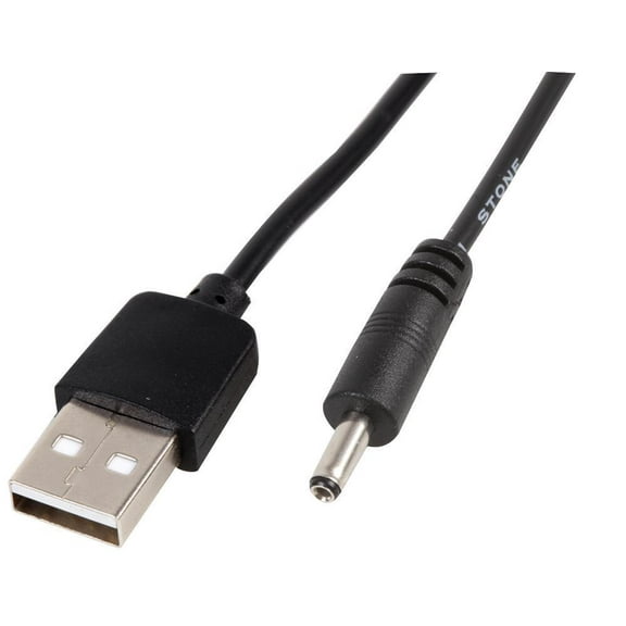 PRO SIGNAL - USB 2.0 A Male to 3.4mm Type H Barrel 5V DC Power Cable, 2m