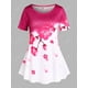 thumbnail image 2 of Camiseta Swing Talla Extra Estampado Floral Rosegal Camisetas tallas grandes, 2 of 5
