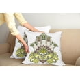 thumbnail image 2 of Ambesonne Hamsa Throw Pillow Cover 2 Pack, Natural Harmony Theme, 16", Green White Brown, 2 of 5