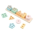 thumbnail image 2 of Wooden Block Sorting Toy, Educational Oak Wooden Shape Stacking Toy Early Learning  For Boys Girls For Indoor, 2 of 8