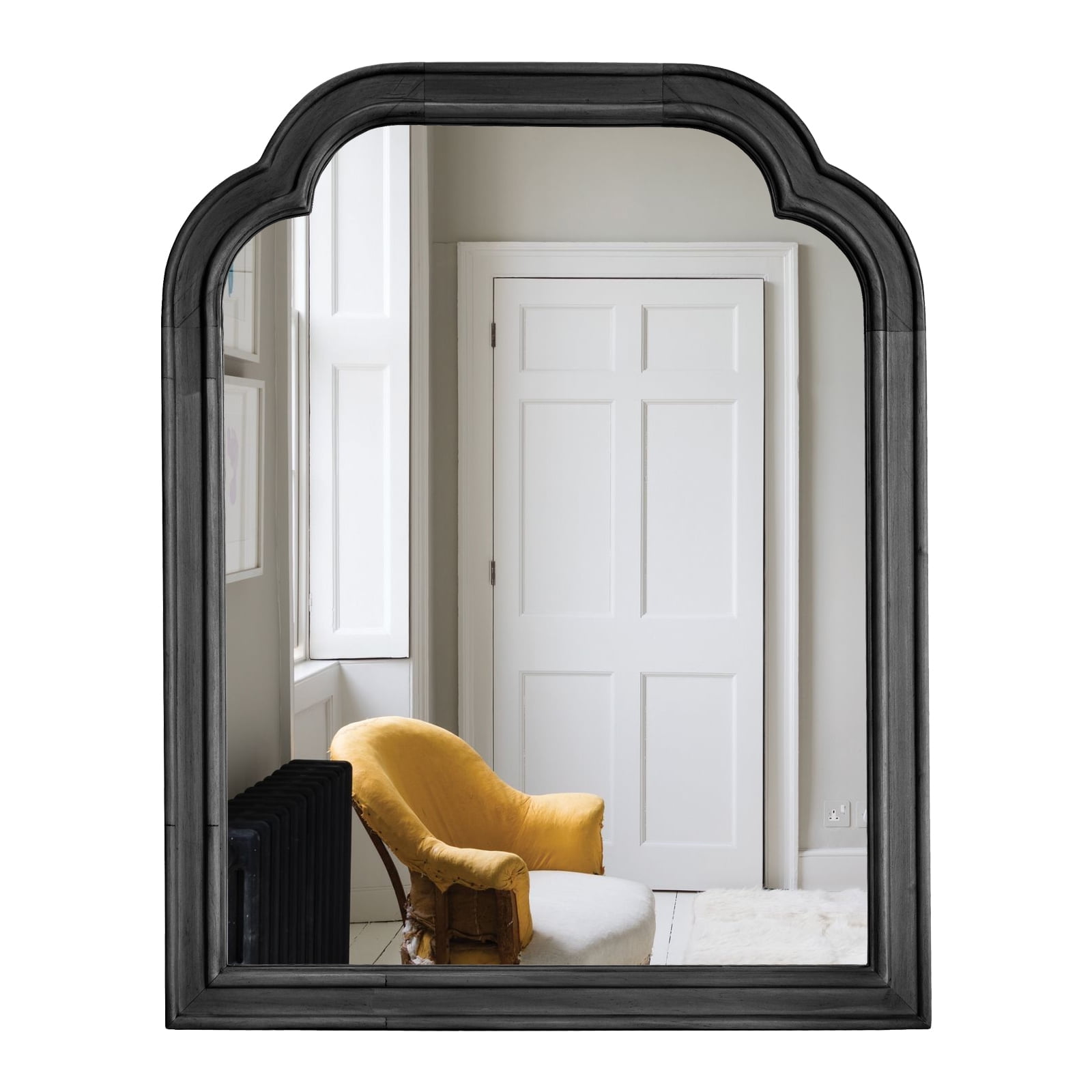 WallBeyond Wood Frame Rustic Bathroom Wall Mirror Decoration for Living Room or Bedroom Vanity Mirror 16 × 20 Black