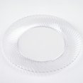 thumbnail image 4 of BalsaCircle 10 pcs 10" Clear Disposable Plastic Round Dessert Plates with Twirl - Clear, 4 of 4