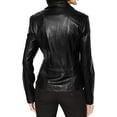 thumbnail image 2 of Womens Genuine Lambskin Leather Jacket Motorcycle Biker Leather Jacket W041, 2 of 3