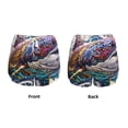 thumbnail image 3 of Susaid Psychedelic Shark Artwork Print Women's High Waisted Running Shorts Quick Dry Athletic Gym Track Workout Shorts Zip Pocket-Large, 3 of 7