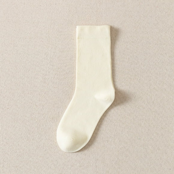 Xiao Hua 6 pares de calcetines de algodón para mujer, finos, suaves, cómodos, transpirables, de vestir, por encima del tobillo, para negocios, informales y deportivos (beige).