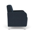 thumbnail image 2 of Siena Reception Oversize Guest Chair / Brushed Steel Legs / Blue / Dark Blue, 2 of 5