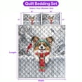 thumbnail image 5 of Playful Papillon Welcomes Winter Snowy Day with Cardinal Bird Quilt Bedding Set Pap Butterfly Dog Lover 1 Blanket Bed Cover 2 Pillowcases - 12017, 5 of 5