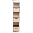 thumbnail image 6 of Internet's Best Hanging Closet Organizer with Drawers - 6 Shelf - Brown (Beige), 6 of 8