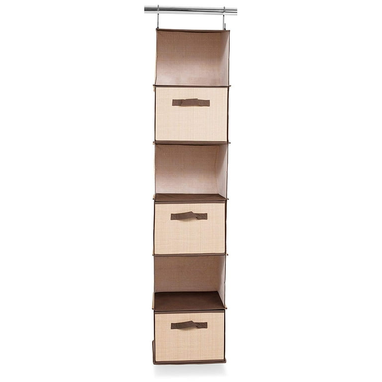 Internet's best hanging closet organizer with drawers best sale 6 shelf