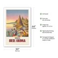thumbnail image 2 of Banaras - See India - Varanasi on the Ganges River - Vintage Travel Poster c. 1940s - Fine Art Matte Paper Print (Unframed) 30x44in, 2 of 4