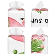 thumbnail image 2 of Lsque Hello Summer Gnome Printed Tissue Box Cover Holder, Facial Paper Organizer Dispenser,Square with Bottom Belt, PVC Leather Decorative Organizer, 2 of 8