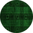 thumbnail image 1 of Ahgly Company Indoor Round Abstract Green Modern Area Rugs, 8' Round, 1 of 4