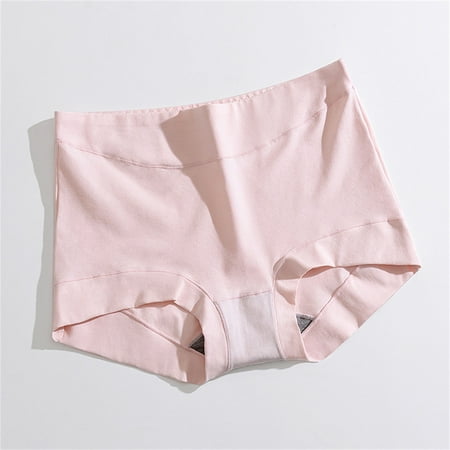 Alitao Cotton Underwear Seamless Underwear High Waisted Underwear Ladies Panties Full Coverage Briefs Large Size Cotton Crotch Panties Plus Size Underwear Womens Underwear Pink 3XL
